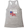 trump 2016 election make america great again Racerback Tank