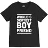 world's okayest boyfriend couple love funny V-Neck Tee