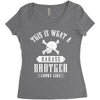 This Is What A Bad Ass Brother Looks Like Women's Triblend Scoop T-shirt