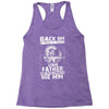 Back Off I Have A Crazy Grandpa And I am not Afraid To Use Him Racerback Tank