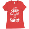 keep calm and hit 88 mph time travel Ladies Fitted T-Shirt