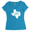 home texas outline Women's Triblend Scoop T-shirt