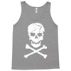 skull and crossbones pirate neon Tank Top