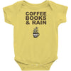 coffee books &amp; rain Baby Onesie