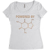 Powered By Caffeine Molecule Women's Triblend Scoop T-shirt