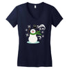 windy snowman Women's V-Neck T-Shirt