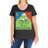 Bicycle Day t-shirt   1943 vintage (albert hofmann lsd) Ladies Curvy T-Shirt