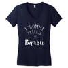 l homme parfait est barbu Women's V-Neck T-Shirt