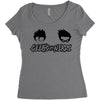 geeks vs nerds Women's Triblend Scoop T-shirt