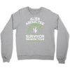 alien abductee survivor tour ufo nerd geek comic funny Crewneck Sweatshirt