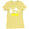 pew yoda wars funny Ladies Fitted T-Shirt