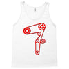 strap of the distribution of the engine Tank Top