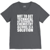 alcohol is a solution funny t shirt geek science alcohol shirt party b V-Neck Tee