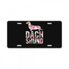 dachshund floral License Plate