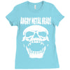 angry metal head Ladies Fitted T-Shirt