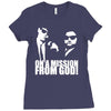 the blues brothers inspired on a mission from god funny Ladies Fitted T-Shirt
