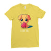 puppy love Ladies Fitted T-Shirt