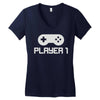 player 1 Women's V-Neck T-Shirt