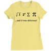 i ate sum pi t shirt s m l xl 2xl 3xl funny nerdy geeky college awesom Ladies Fitted T-Shirt