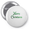merry christmas green glitter Pin-back button