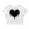 dripping heart melting heart Crop Top