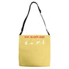 eat, sleep &amp; train triathlon sports, gym, athletic Adjustable Strap Totes