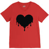 dripping heart melting heart V-Neck Tee