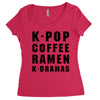 k pop coffee ramen k dramas Women's Triblend Scoop T-shirt