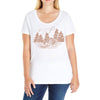 Camping Red Ladies Curvy T-Shirt
