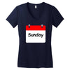 title of day of the week sunday day of the week Women's V-Neck T-Shirt