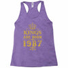 kings are born in 1987 Racerback Tank