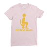 downloading poop Ladies Fitted T-Shirt