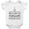one by one penguins stealing Baby Onesie