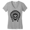 skull Women's V-Neck T-Shirt