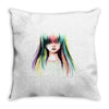 color girl Throw Pillow