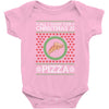 All I Want For Christmas Is Pizza Ugly Christmas For Dark Baby Bodysuit