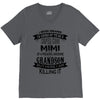 Super Cool Mimi Of A Freaking Awesome Grandson V-Neck Tee