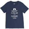 keep calm and game on V-Neck Tee