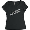 to obesity and beyond Women's Triblend Scoop T-shirt