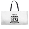 Premium Vintage Since 1973 Limited Edition Original Parts Weekender Totes
