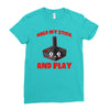 gaming hold and play Ladies Fitted T-Shirt