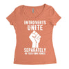 introverts unite separately in your own homes Women's Triblend Scoop T-shirt