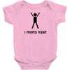 i pooped today t shirt large funny cool nerd geek humor vintage retro Baby Onesie
