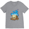 sticker box V-Neck Tee