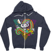 candy skull Zipper Hoodie