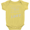 best men are born in 1957   60th birthday Baby Bodysuit