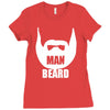 man beard Ladies Fitted T-Shirt