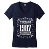 vintage made in 1987 perfectly aged a living legend Women's V-Neck T-Shirt