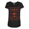 shiny sweater Maternity Scoop Neck T-shirt