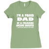 i'm a proud dad of a freaking awesome daughter Ladies Fitted T-Shirt